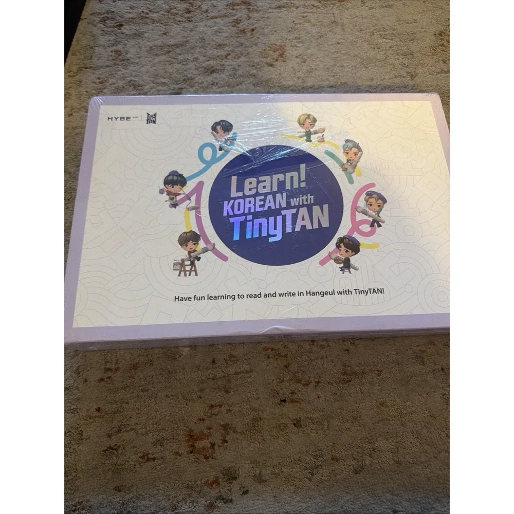 Learn Korean with TinyTan Box Set HYBE Edu 2018 Book Workbook MotiPen Posters